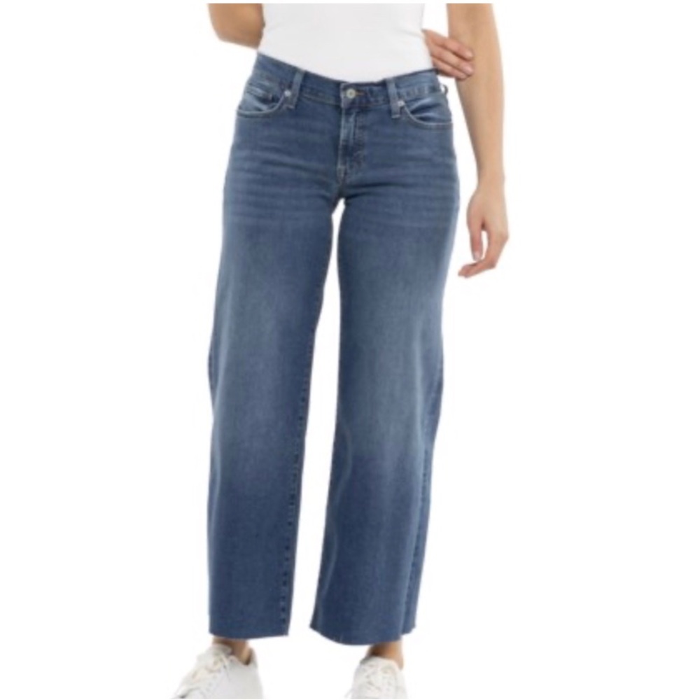 Lucky Brand sweet mid rise cropped wide leg jeans